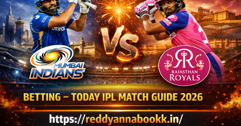 Today IPL Match Betting on Reddy Anna Book – Mumbai Indians vs Rajasthan Royals